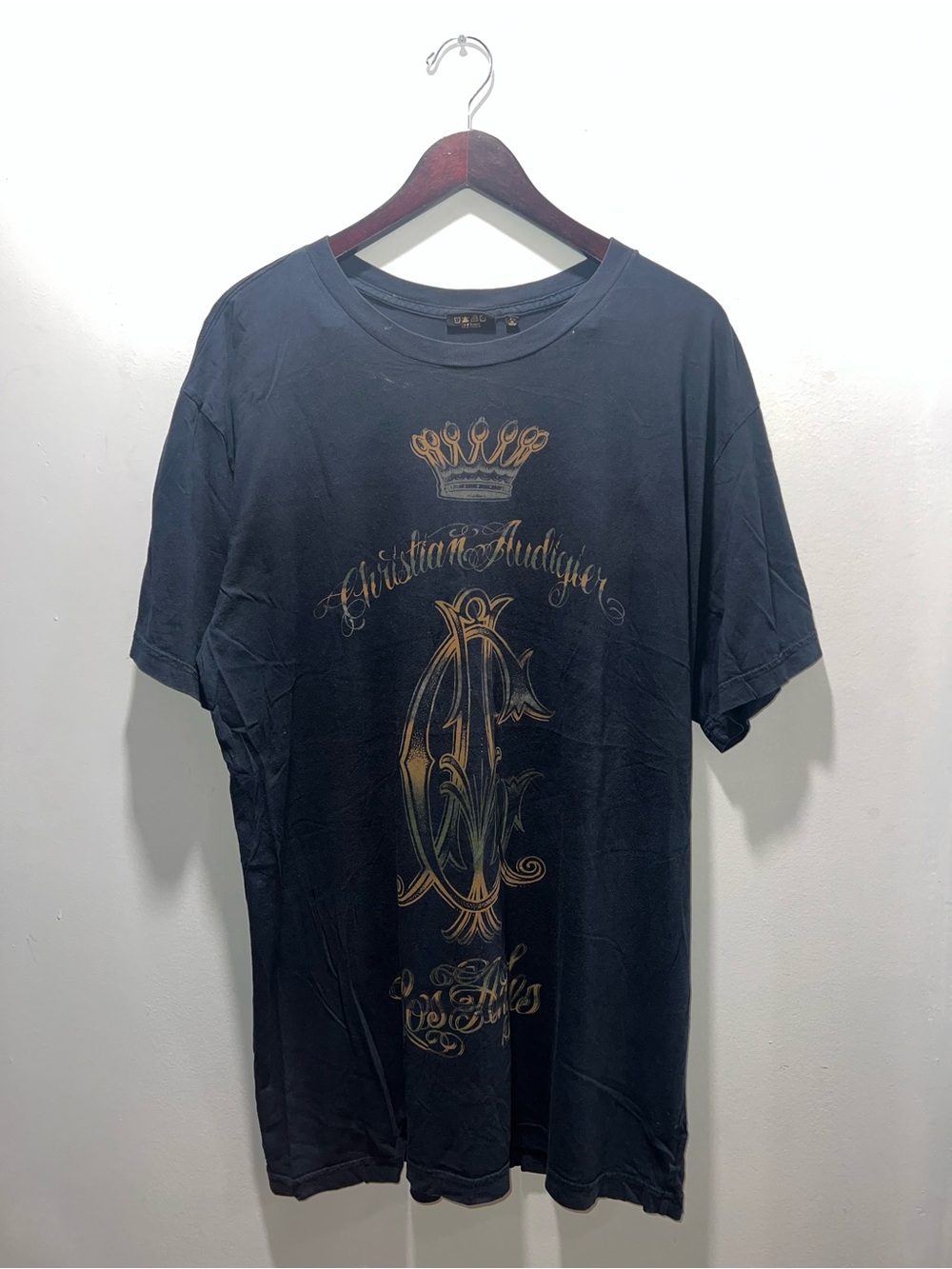 👕🌶 Y2K Vintage Christian Audigier "Grenade" Big Graphic Double Sided T-Shirt